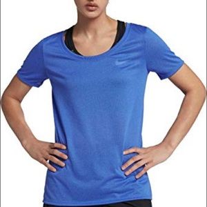 NIKE women’s Dri-fit blue anti-odor top
